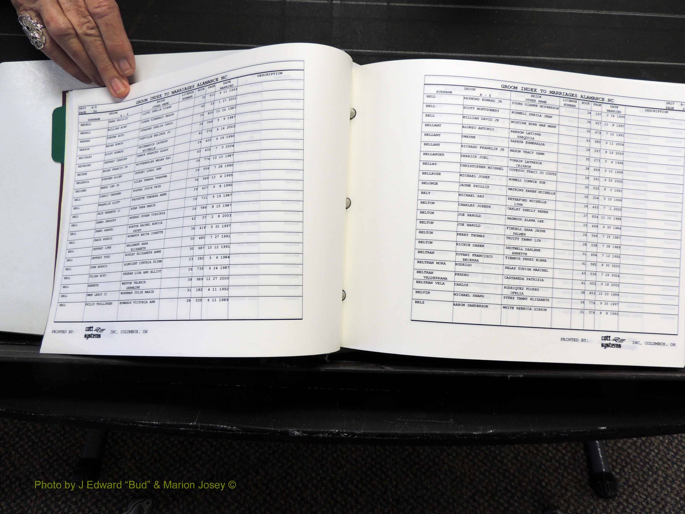 Alamance Co, NC, Marriages, Male Index, 1984-2004 (137).JPG