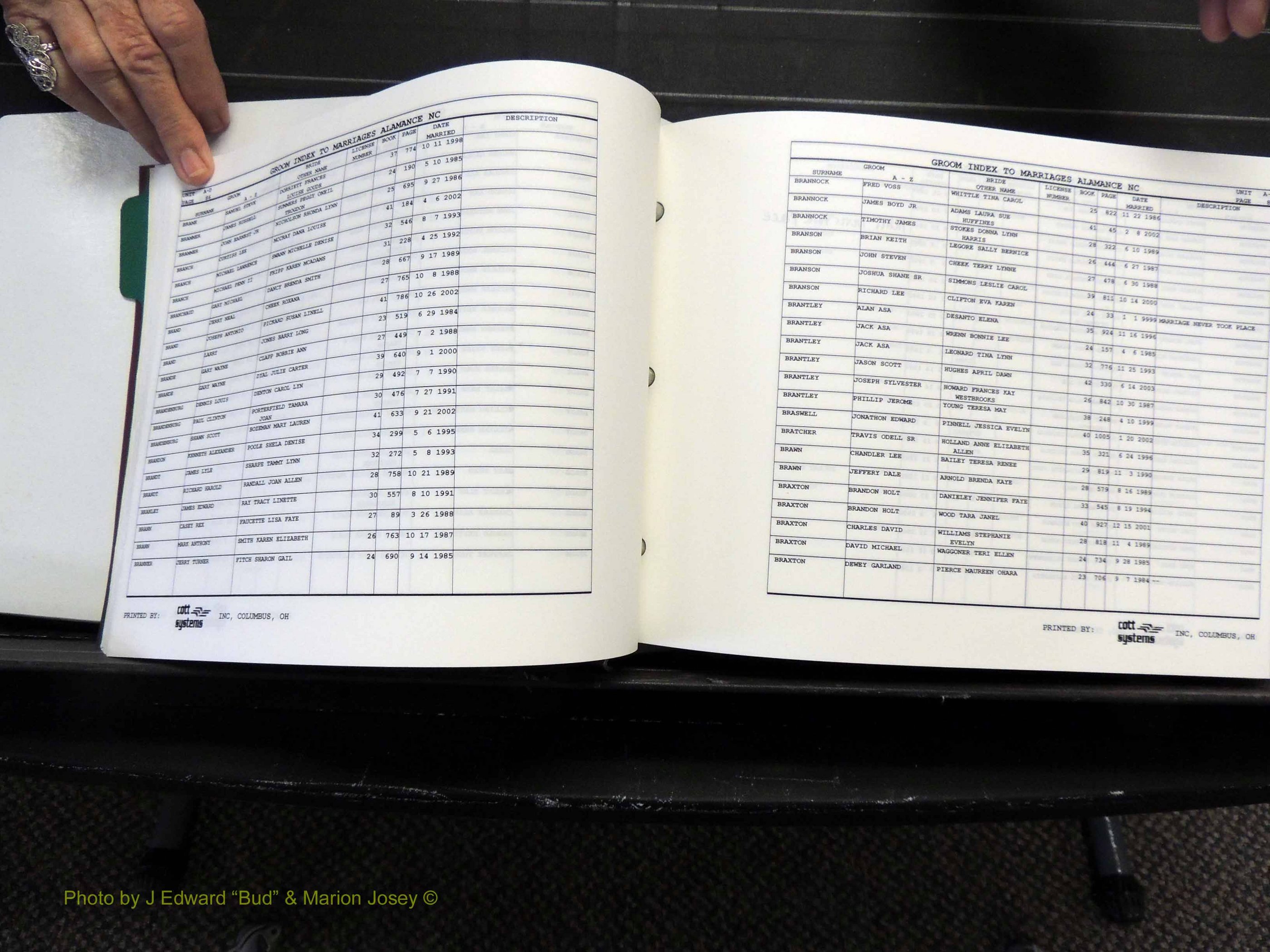Alamance Co, NC, Marriages, Male Index, 1984-2004 (154).JPG