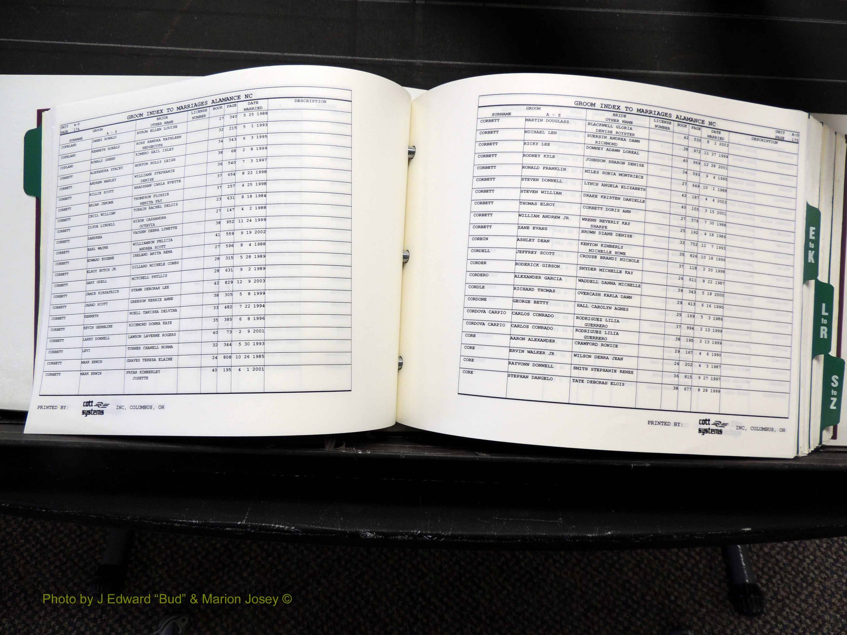Alamance Co, NC, Marriages, Male Index, 1984-2004 (200).JPG