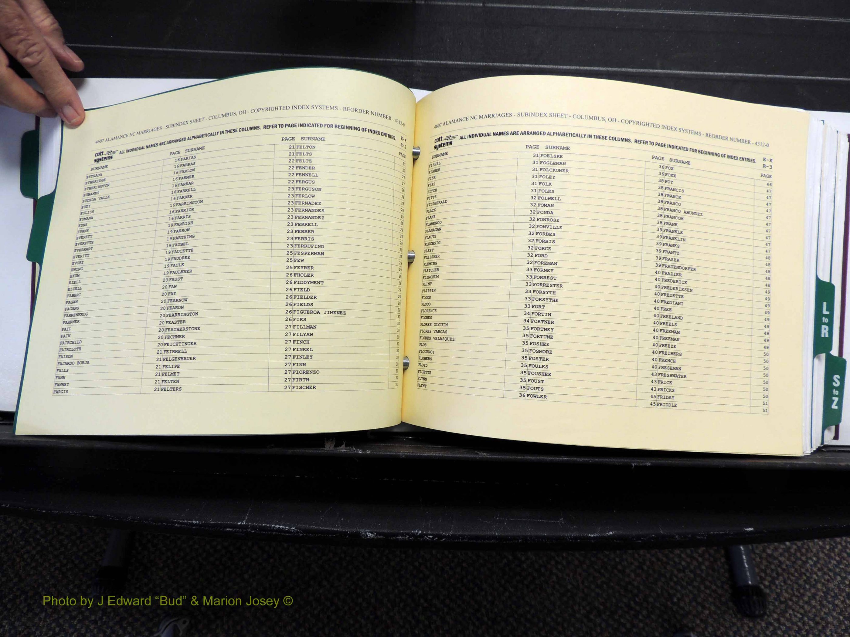 Alamance Co, NC, Marriages, Male Index, 1984-2004 (231).JPG