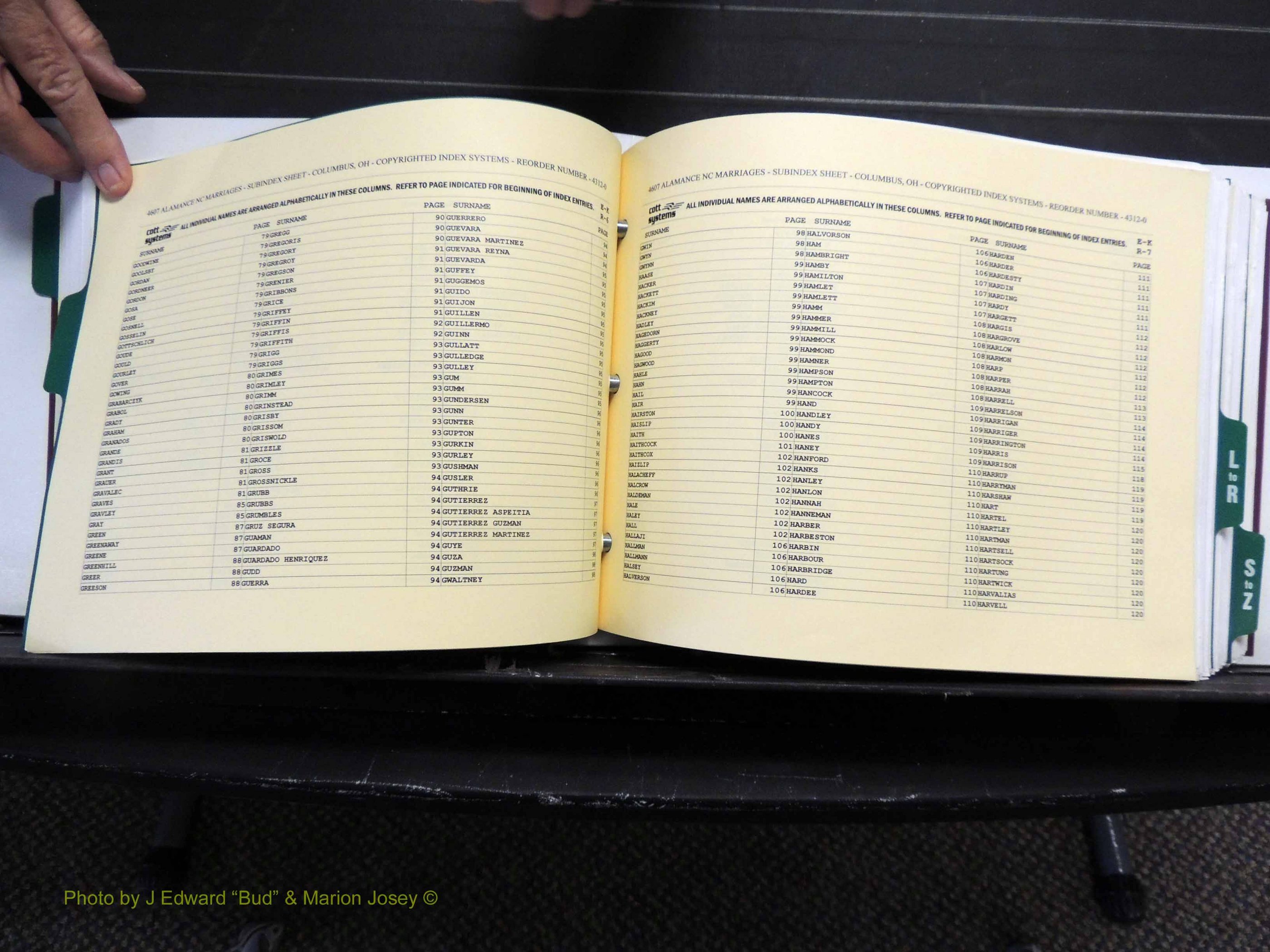 Alamance Co, NC, Marriages, Male Index, 1984-2004 (233).JPG