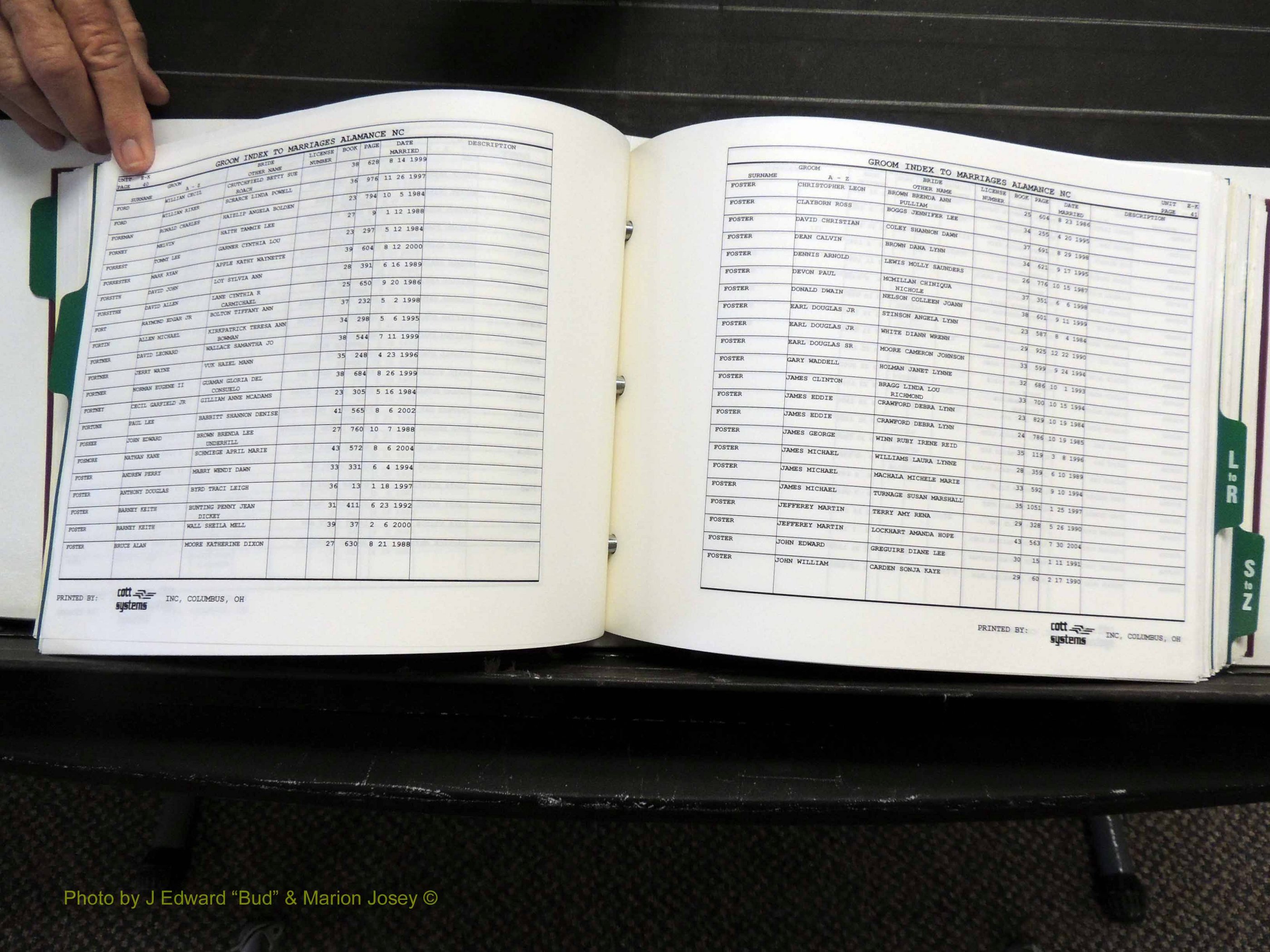 Alamance Co, NC, Marriages, Male Index, 1984-2004 (257).JPG
