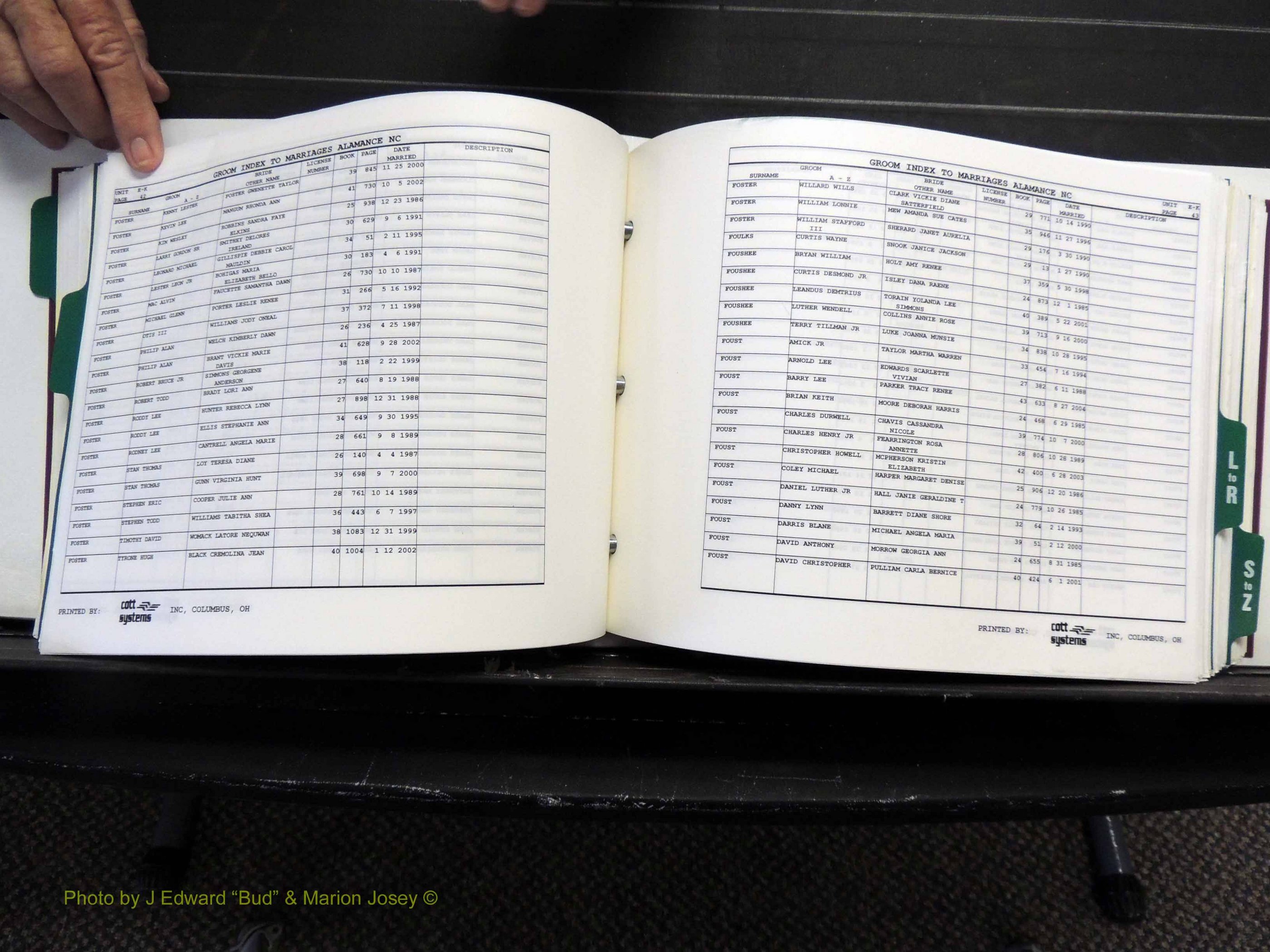 Alamance Co, NC, Marriages, Male Index, 1984-2004 (258).JPG