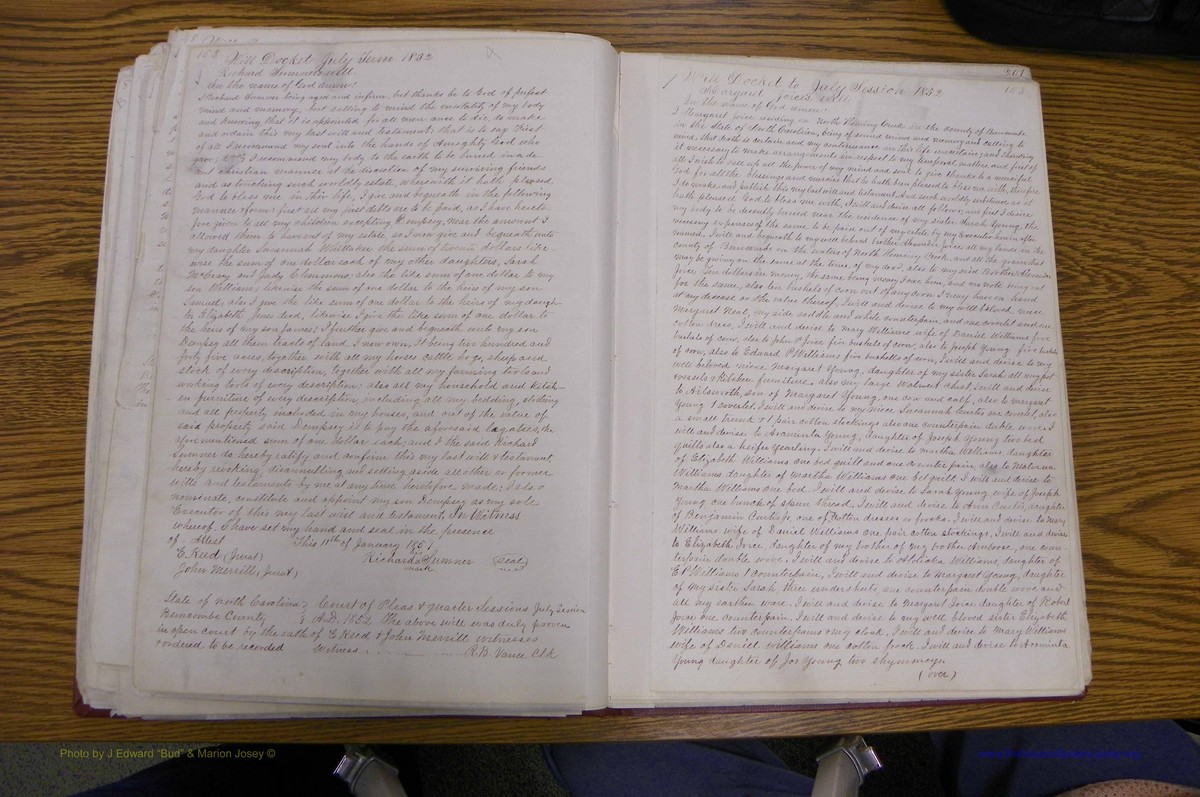 Bun Co, NC, Will  Book A, 1831 - 1868 (100).JPG