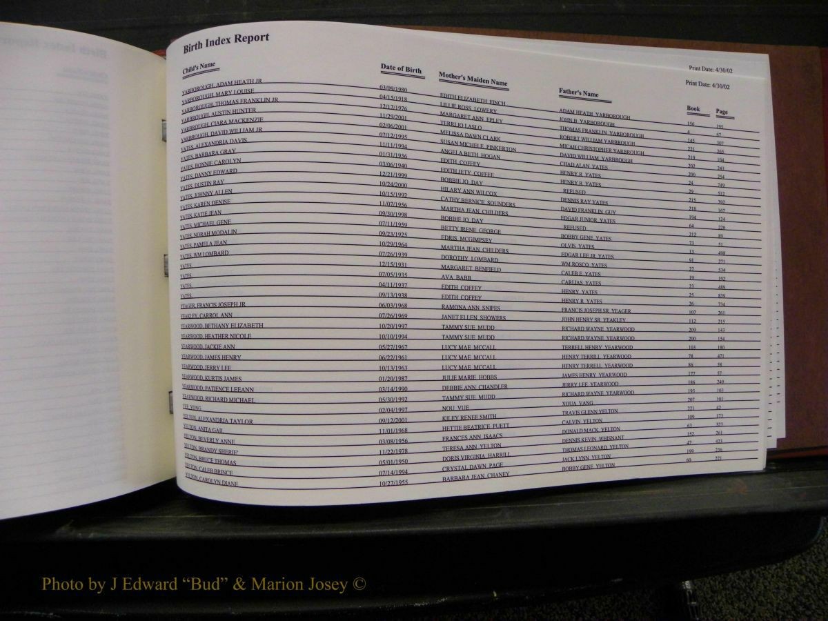 Burke Births, 1913-2001, M-Z 1055.JPG