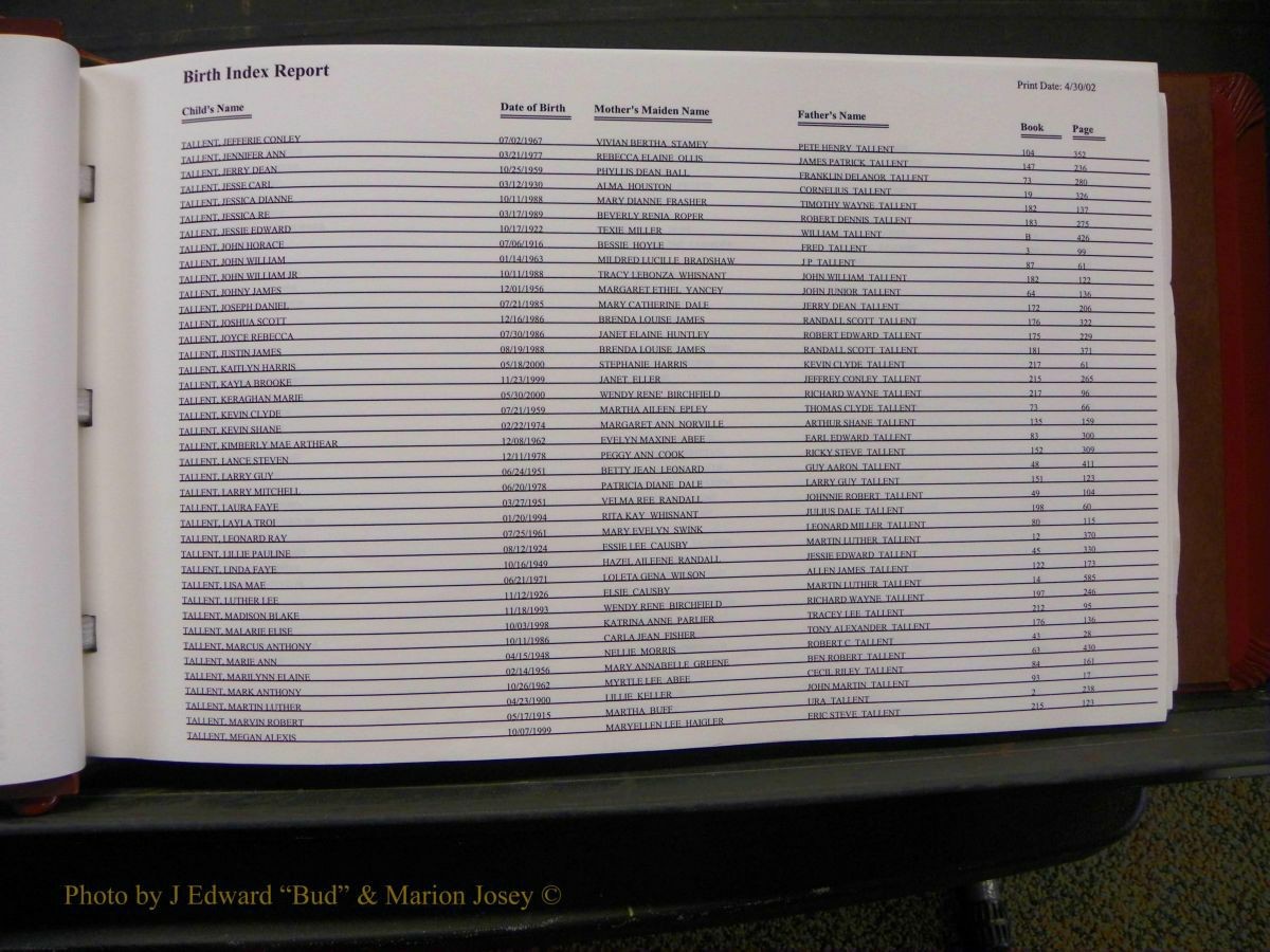 Burke Births, 1913-2001, M-Z 768.JPG