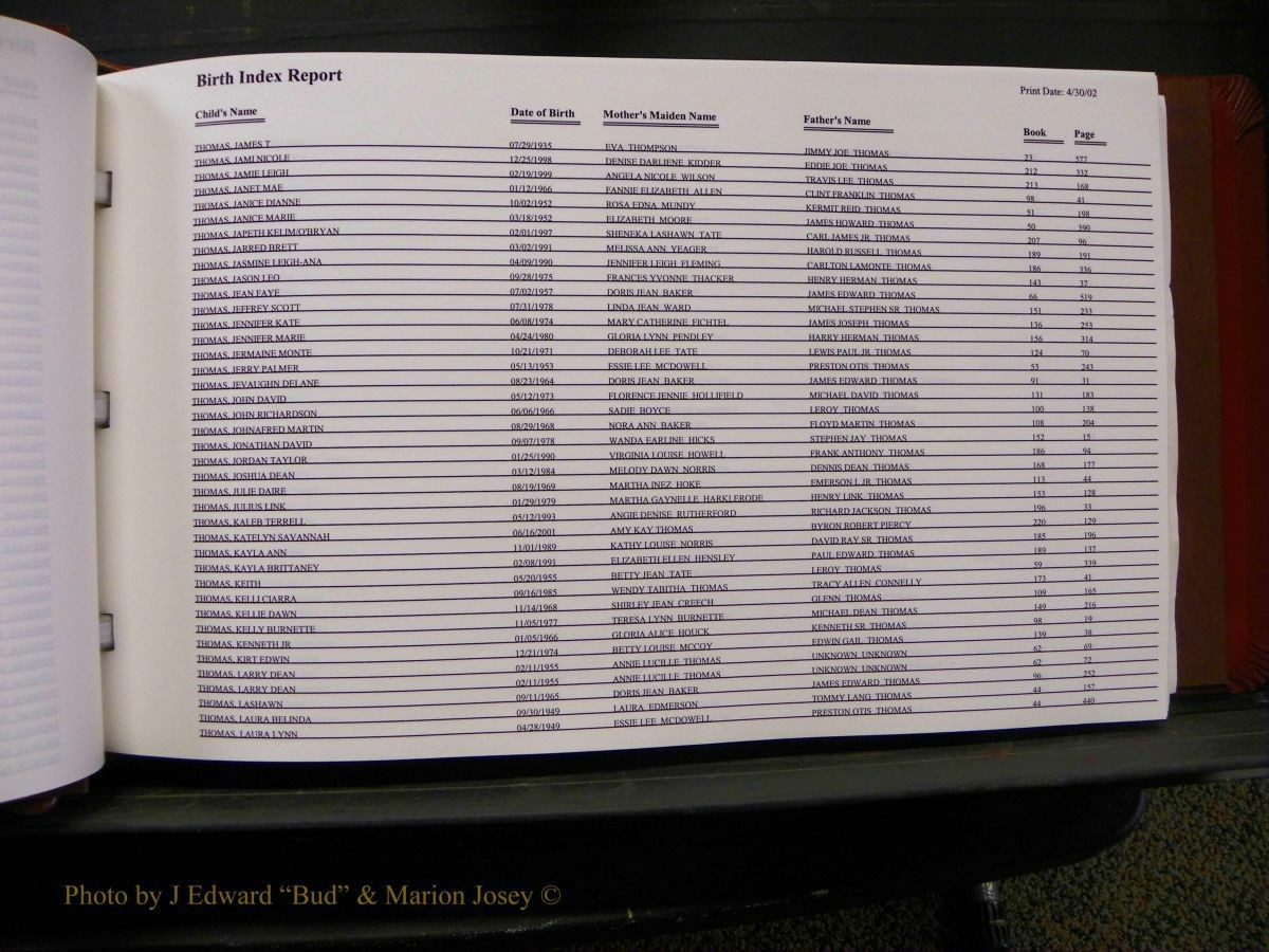 Burke Births, 1913-2001, M-Z 795.JPG