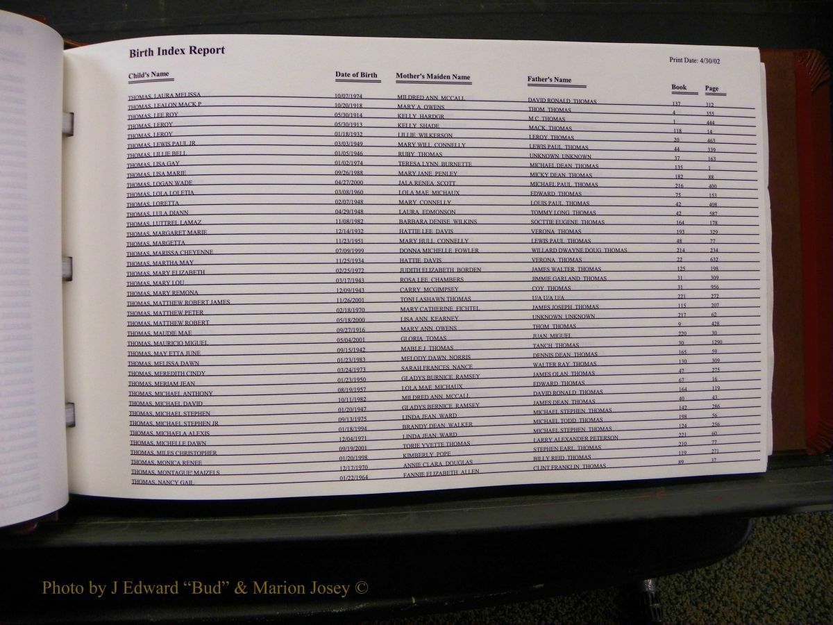 Burke Births, 1913-2001, M-Z 796.JPG
