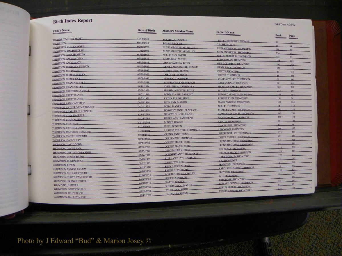 Burke Births, 1913-2001, M-Z 800.JPG