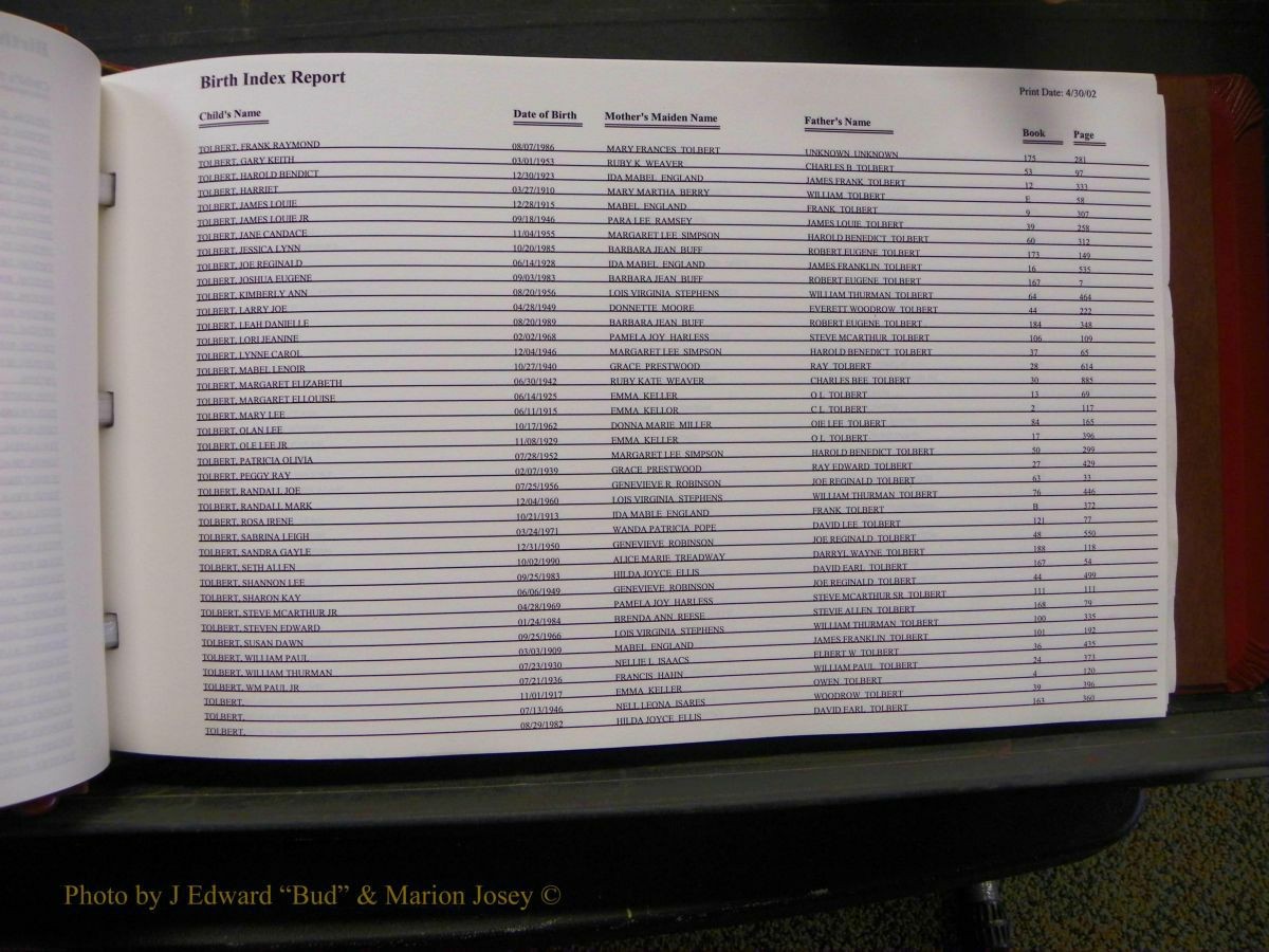 Burke Births, 1913-2001, M-Z 807.JPG