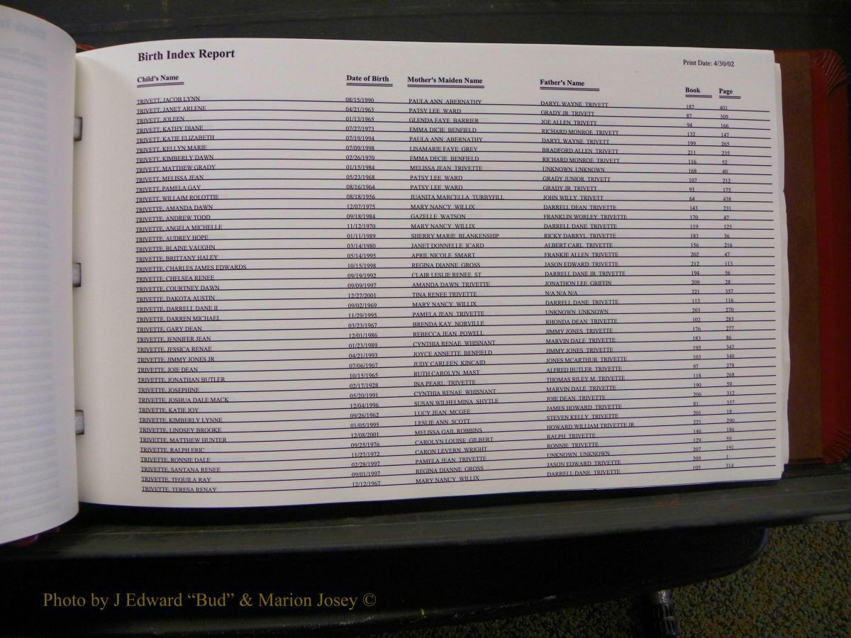 Burke Births, 1913-2001, M-Z 824.JPG