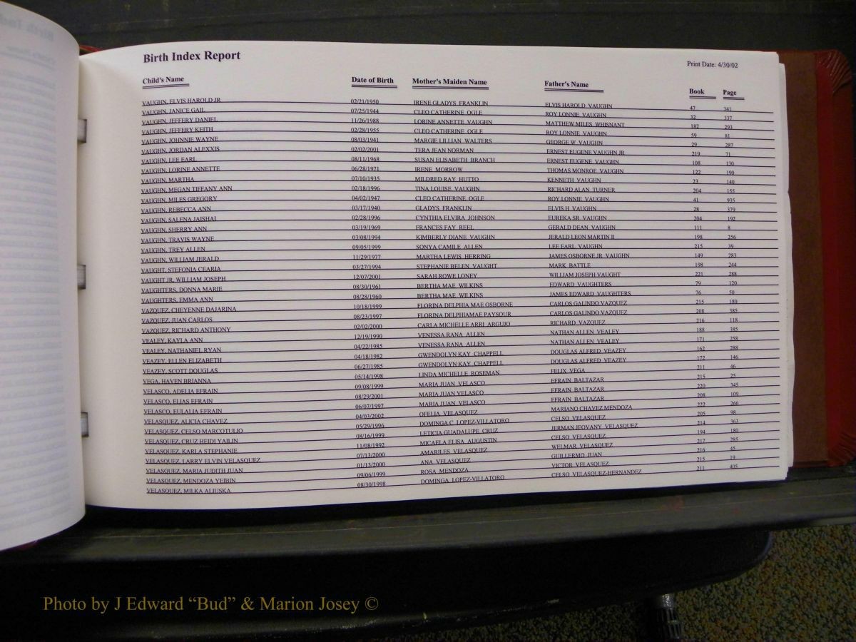 Burke Births, 1913-2001, M-Z 845.JPG