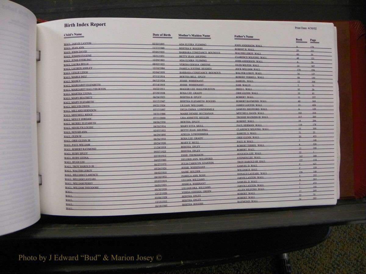 Burke Births, 1913-2001, M-Z 868.JPG