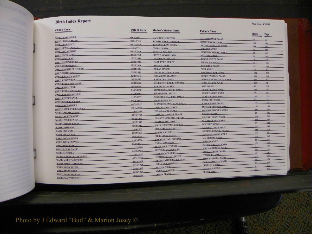 Burke Births, 1913-2001, M-Z 877.JPG