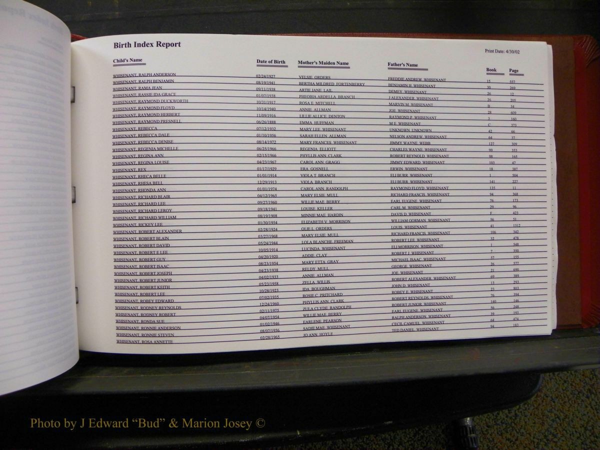 Burke Births, 1913-2001, M-Z 926.JPG