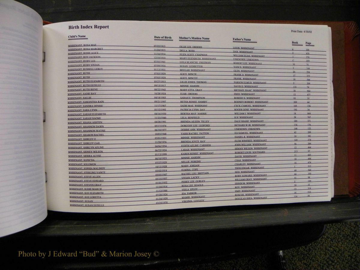 Burke Births, 1913-2001, M-Z 927.JPG