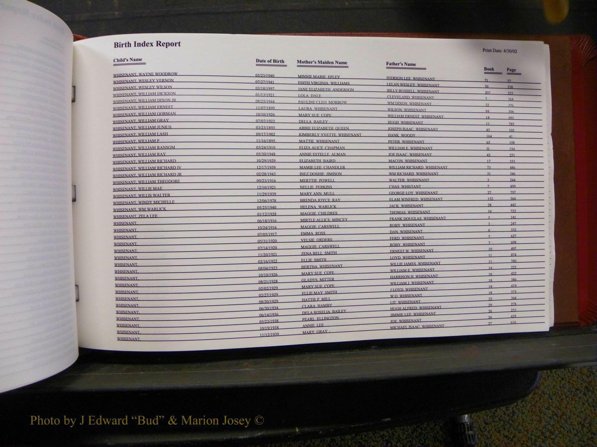 Burke Births, 1913-2001, M-Z 928.JPG
