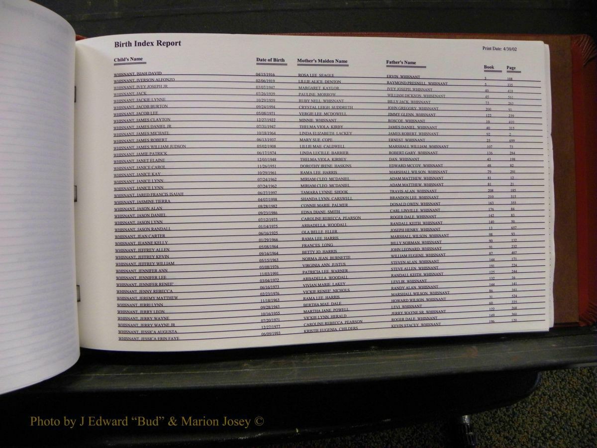Burke Births, 1913-2001, M-Z 935.JPG