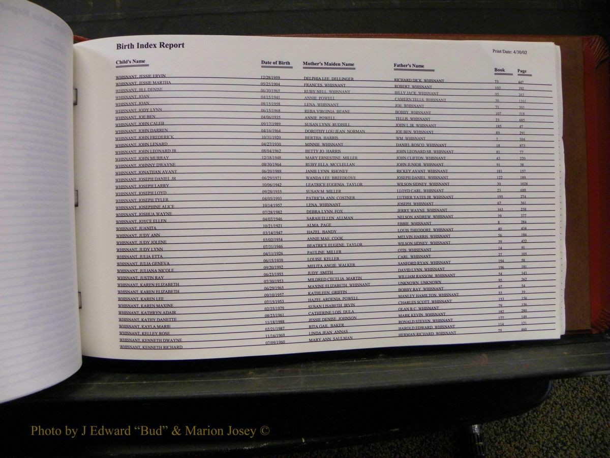 Burke Births, 1913-2001, M-Z 936.JPG