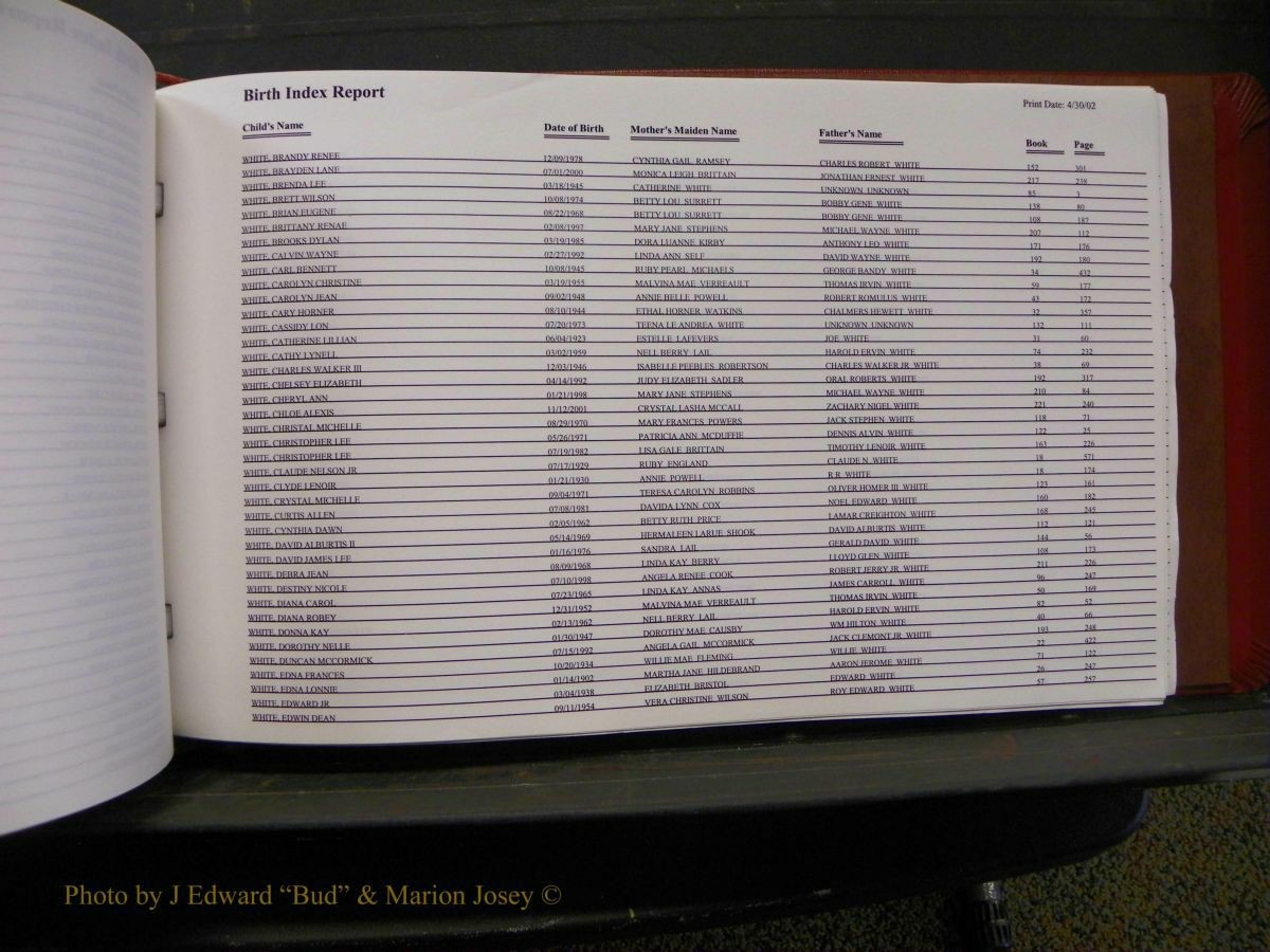 Burke Births, 1913-2001, M-Z 945.JPG