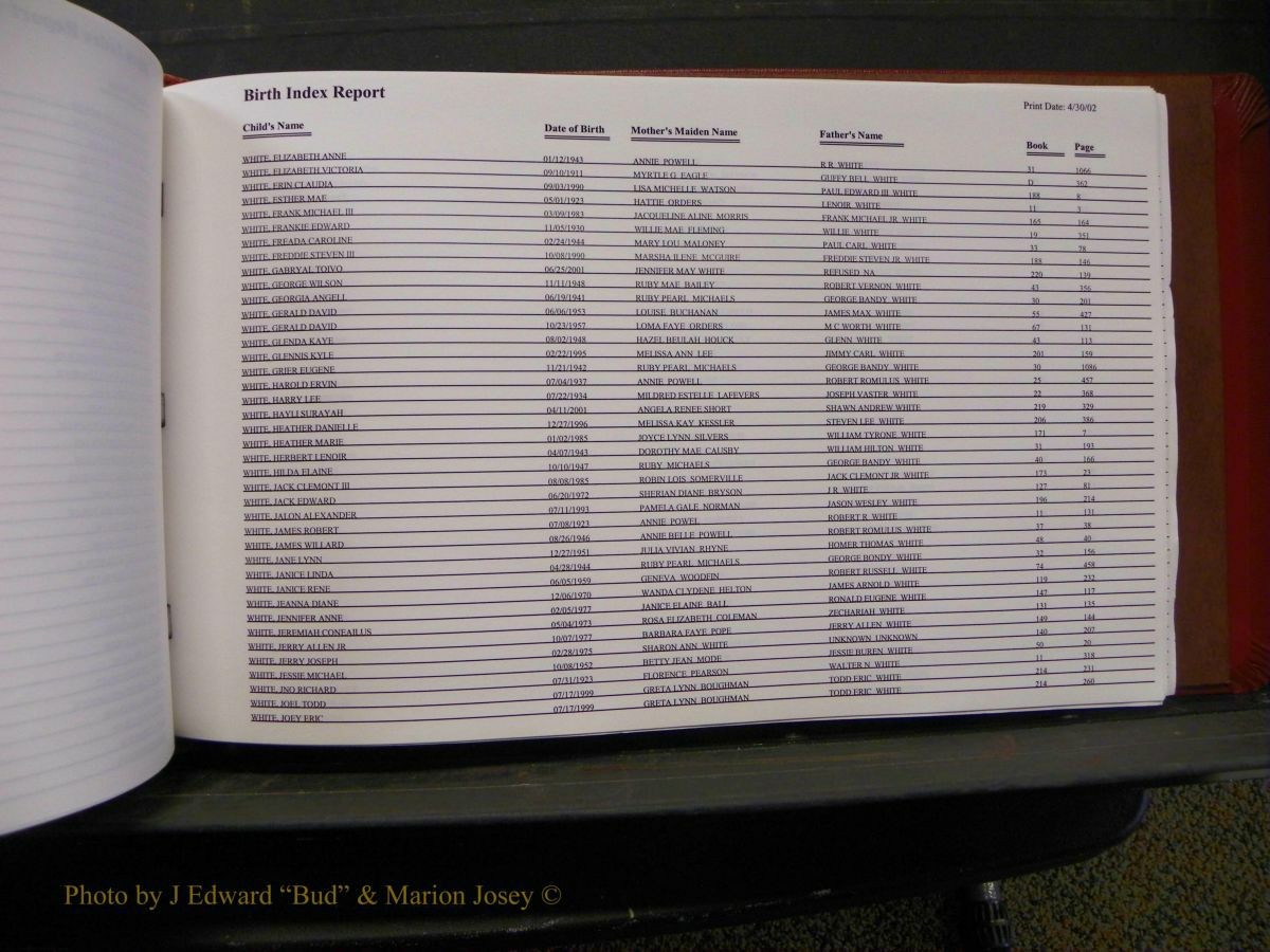 Burke Births, 1913-2001, M-Z 946.JPG