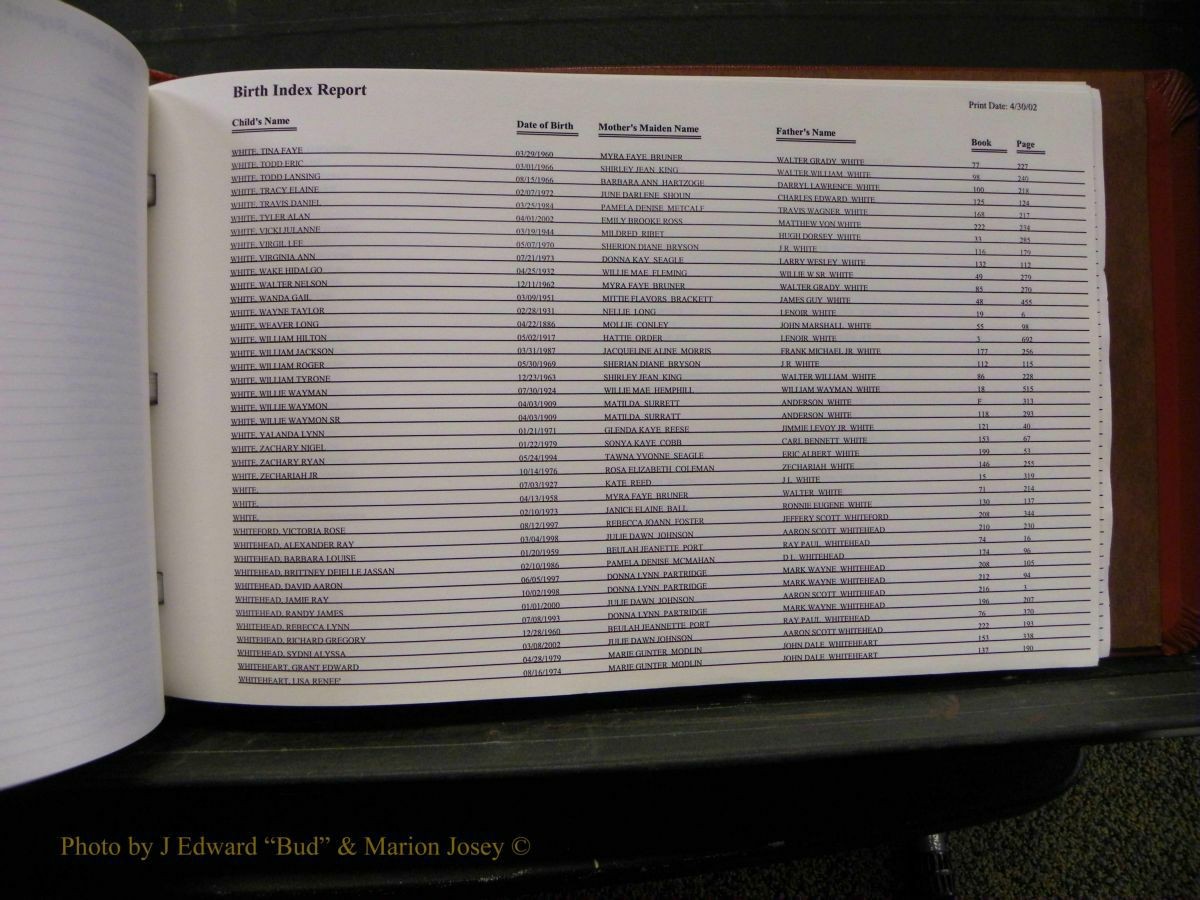 Burke Births, 1913-2001, M-Z 950.JPG