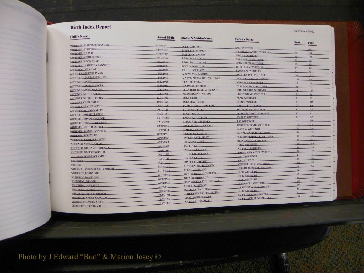 Burke Births, 1913-2001, M-Z 953.JPG