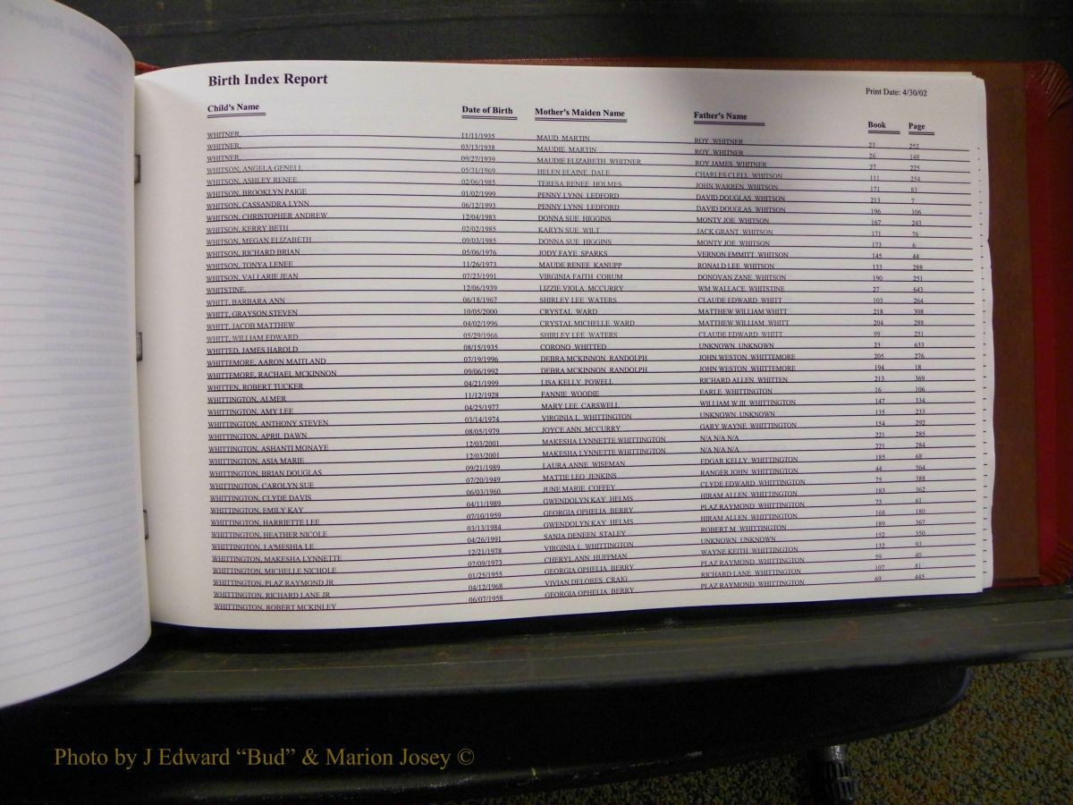 Burke Births, 1913-2001, M-Z 954.JPG