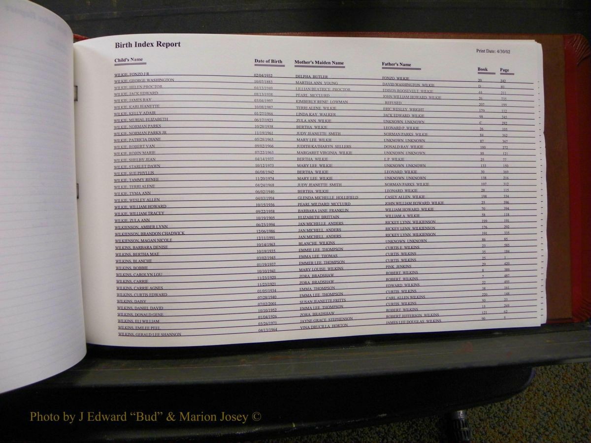 Burke Births, 1913-2001, M-Z 957.JPG