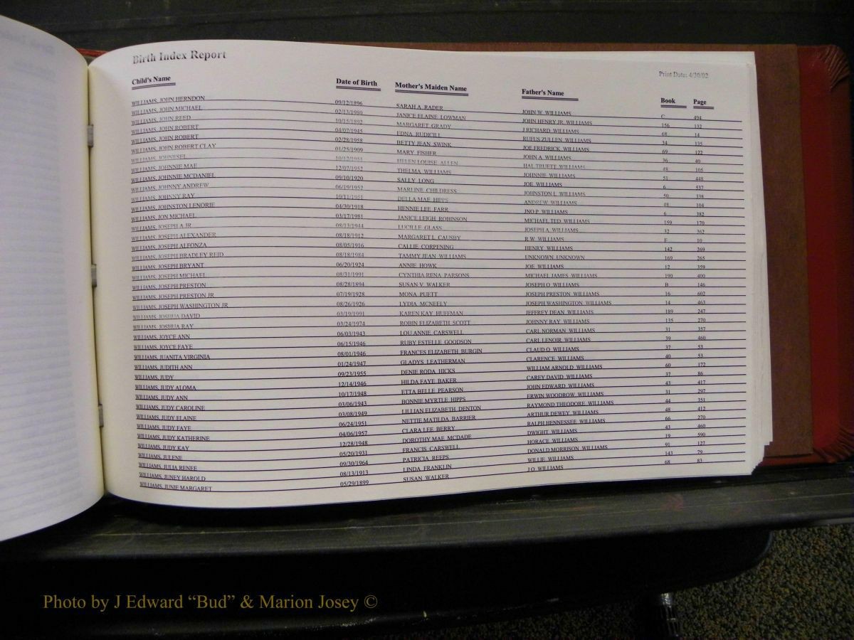 Burke Births, 1913-2001, M-Z 973.JPG