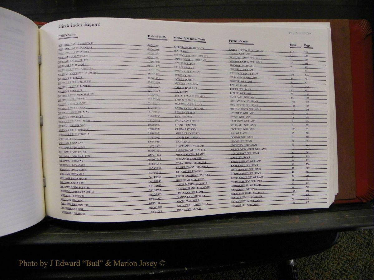 Burke Births, 1913-2001, M-Z 976.JPG