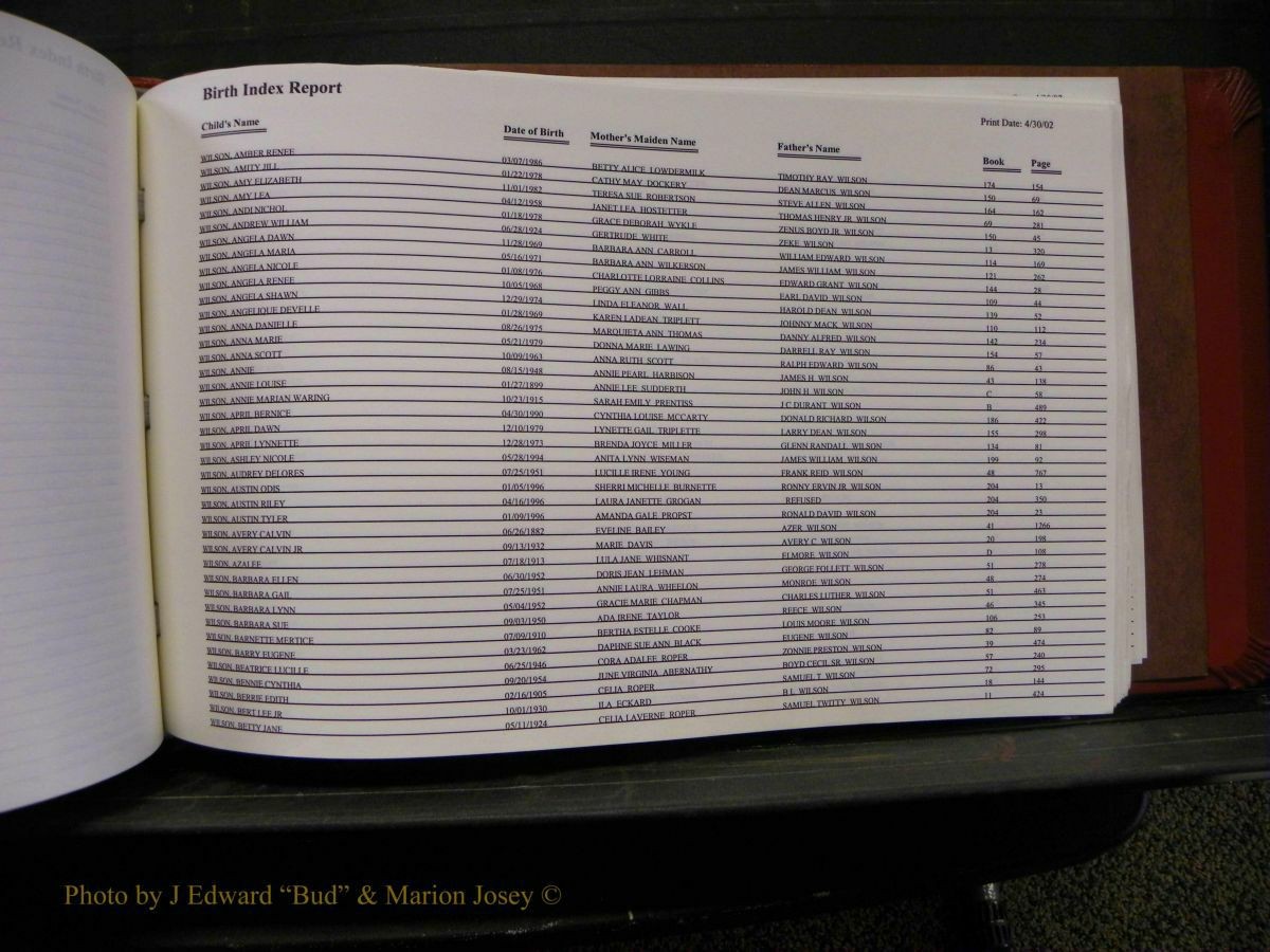Burke Births, 1913-2001, M-Z 992.JPG
