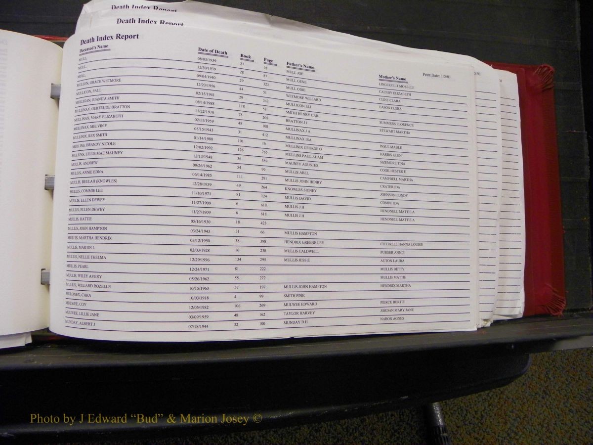 Burke Deaths, 1913-2001, M-Z 132.JPG