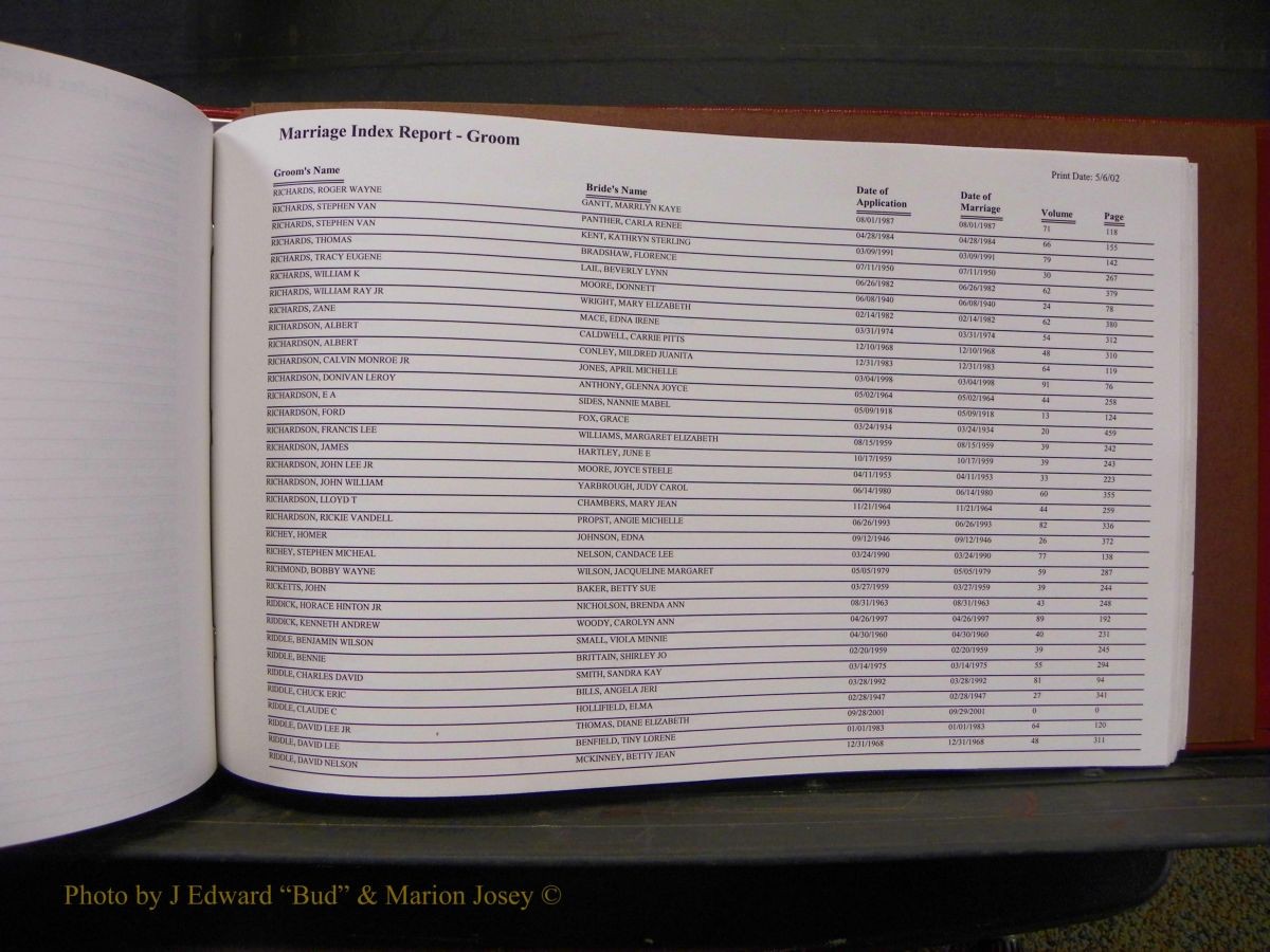 Burke Marriage Male Index, Book 2, Q-Z 106.JPG