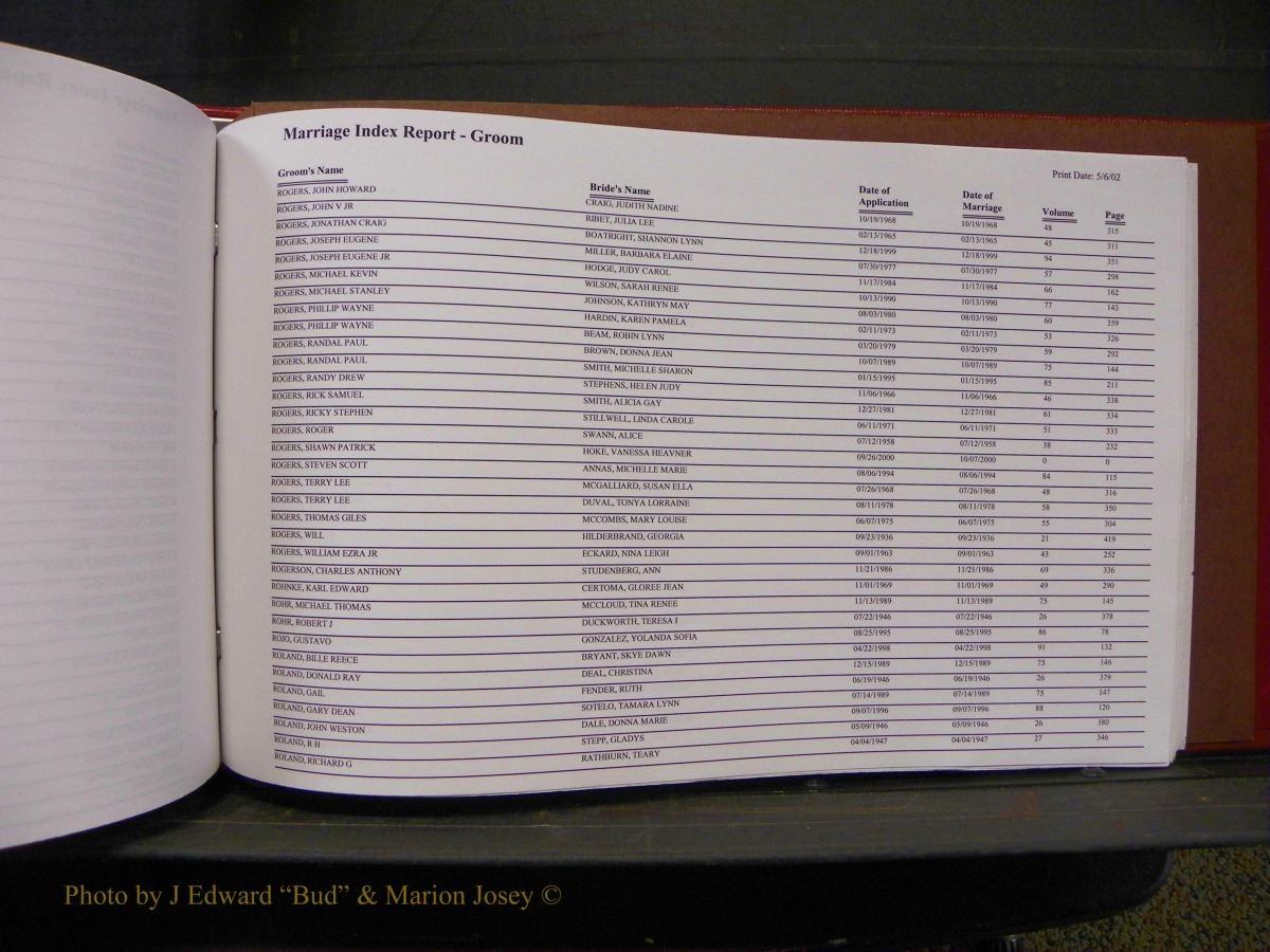 Burke Marriage Male Index, Book 2, Q-Z 118.JPG
