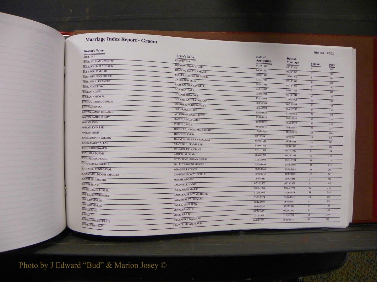 Burke Marriage Male Index, Book 2, Q-Z 124.JPG