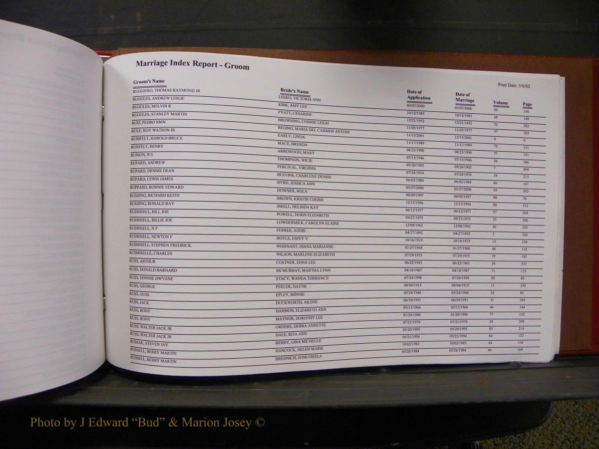 Burke Marriage Male Index, Book 2, Q-Z 128.JPG