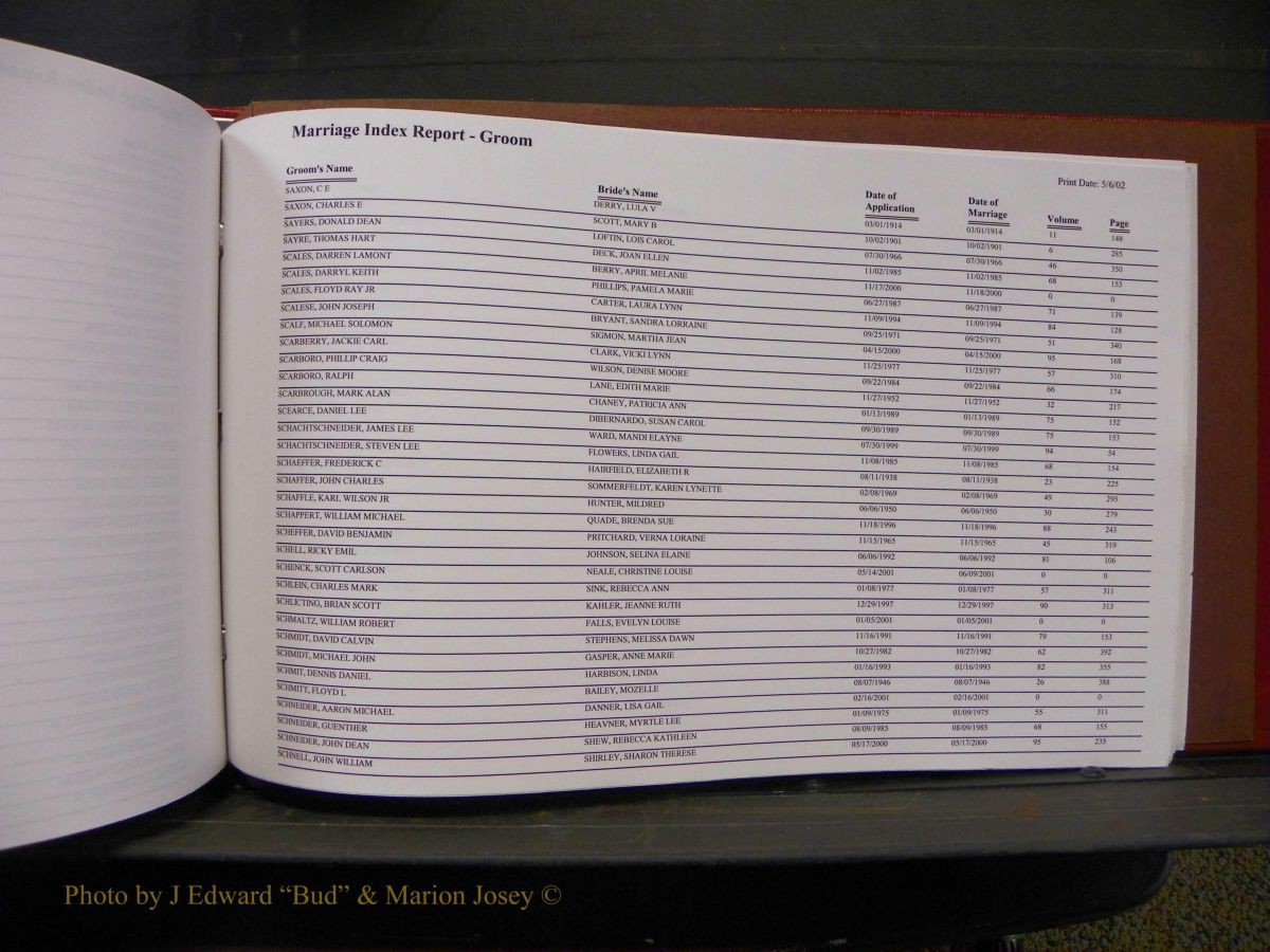 Burke Marriage Male Index, Book 2, Q-Z 137.JPG