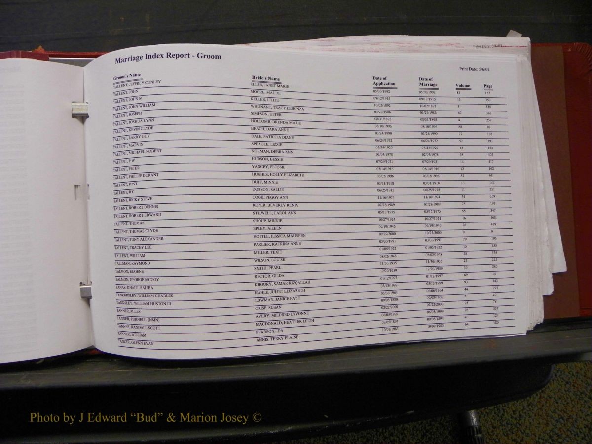 Burke Marriage Male Index, Book 2, Q-Z 235.JPG