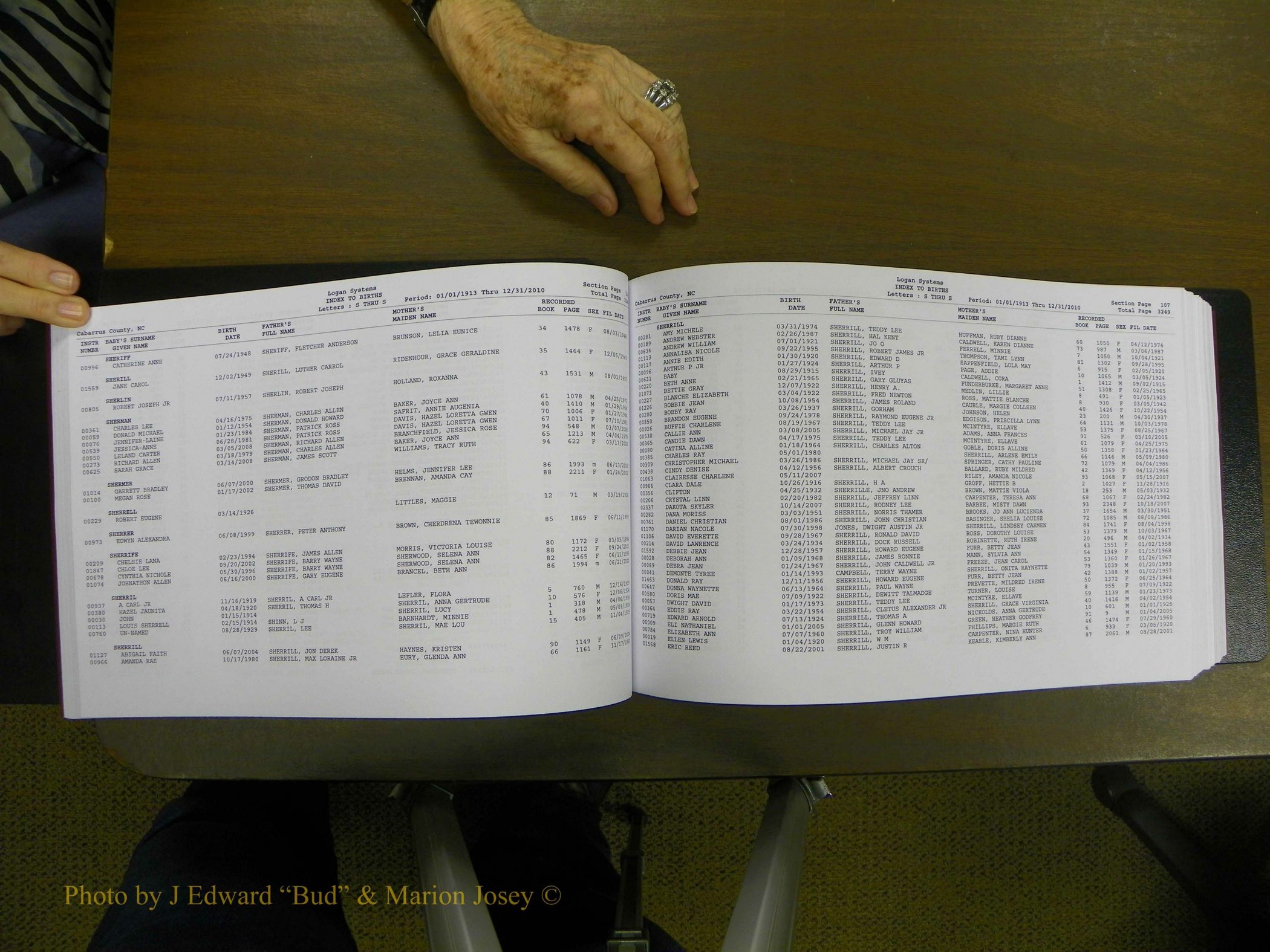 Cabarrus Births Index, S-Z, 1913-2010 057.JPG