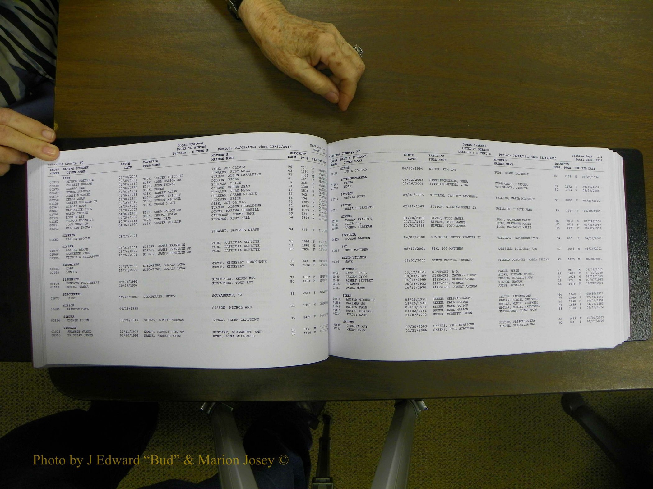 Cabarrus Births Index, S-Z, 1913-2010 092.JPG