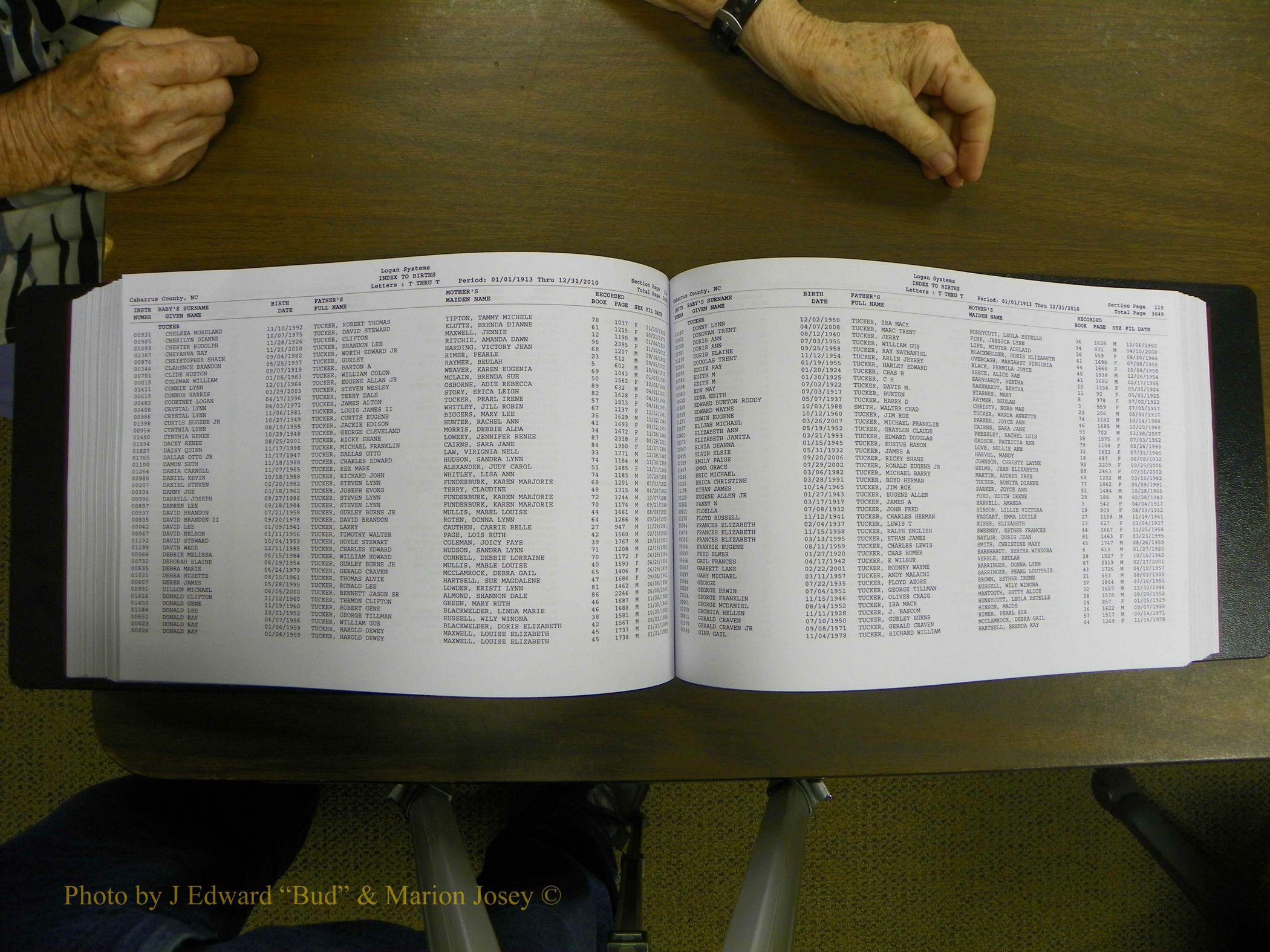 Cabarrus Births Index, S-Z, 1913-2010 258.JPG