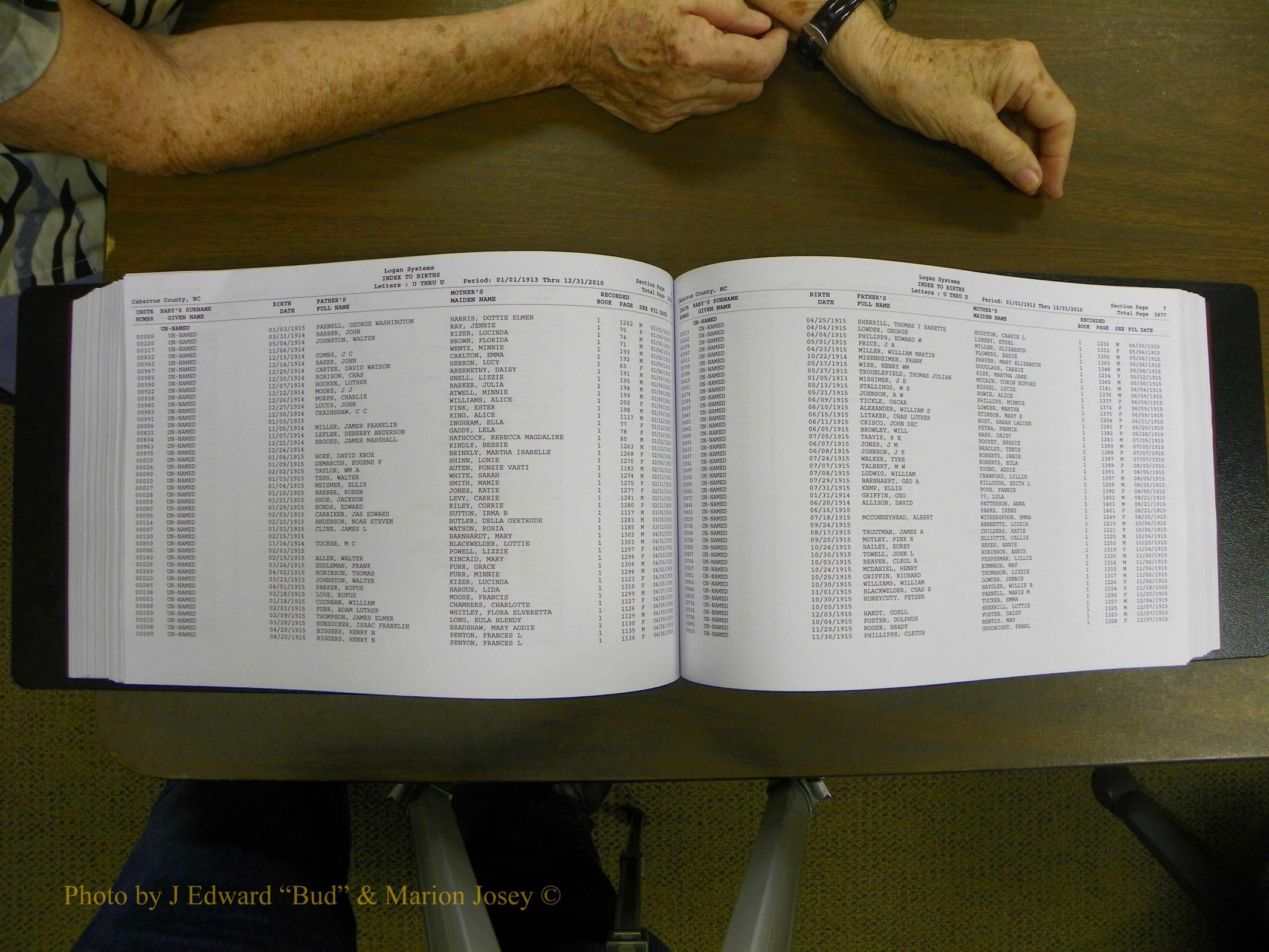 Cabarrus Births Index, S-Z, 1913-2010 272.JPG