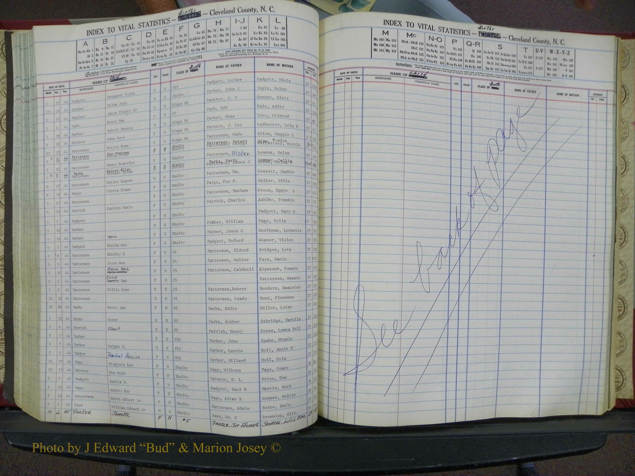 Cleveland Co, NC, Births, A-Z, 1940-1945 (126).JPG