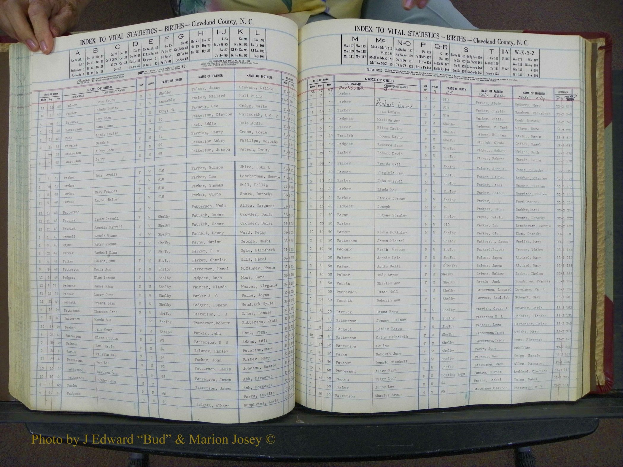 Cleveland Co, NC, Births, A-Z, 1946-1950 (136).JPG