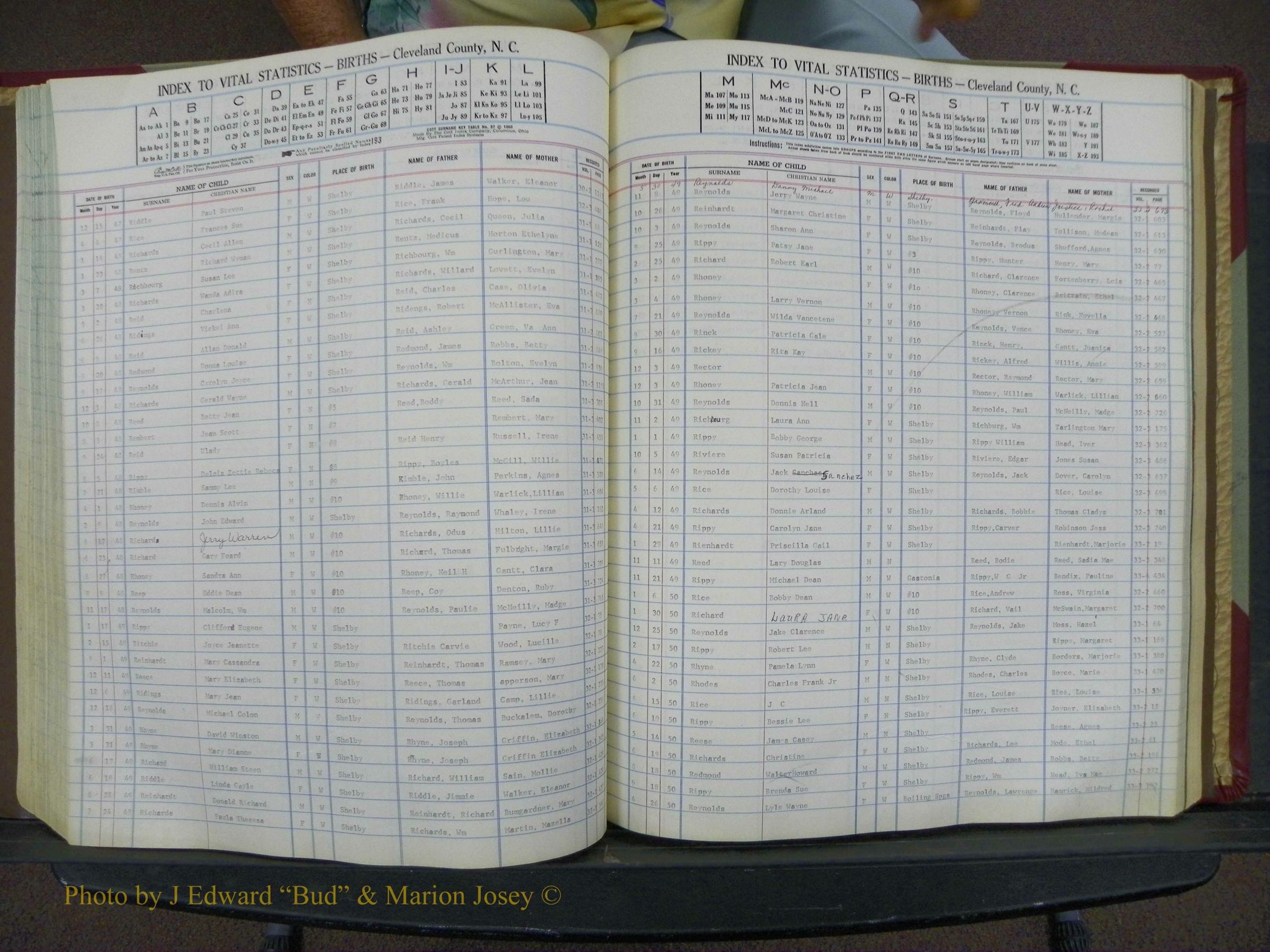 Cleveland Co, NC, Births, A-Z, 1946-1950 (149).JPG