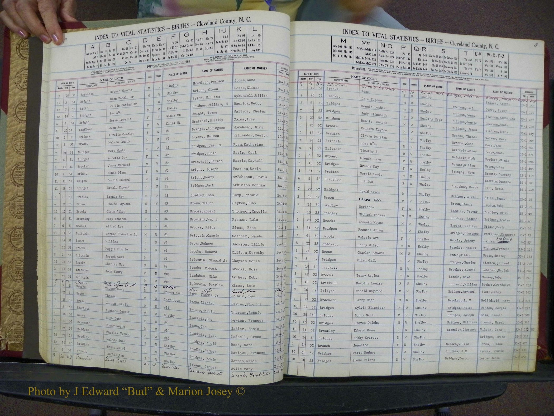 Cleveland Co, NC, Births, A-Z, 1951-1956 (24).JPG