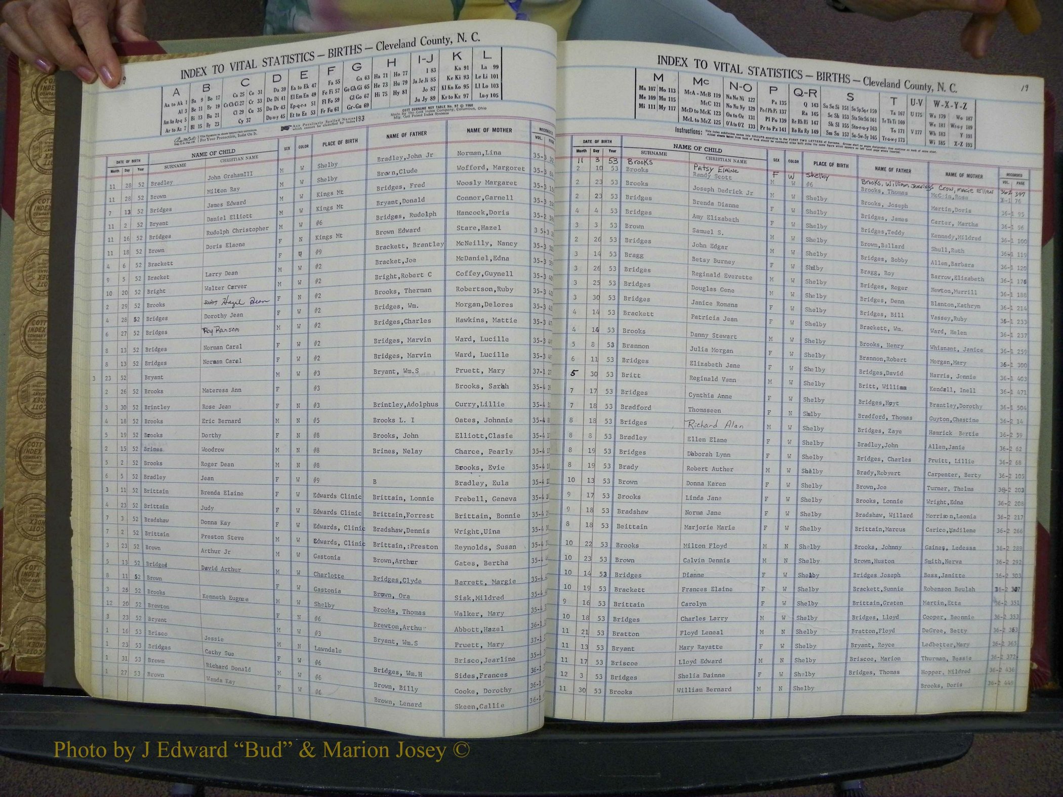 Cleveland Co, NC, Births, A-Z, 1951-1956 (25).JPG