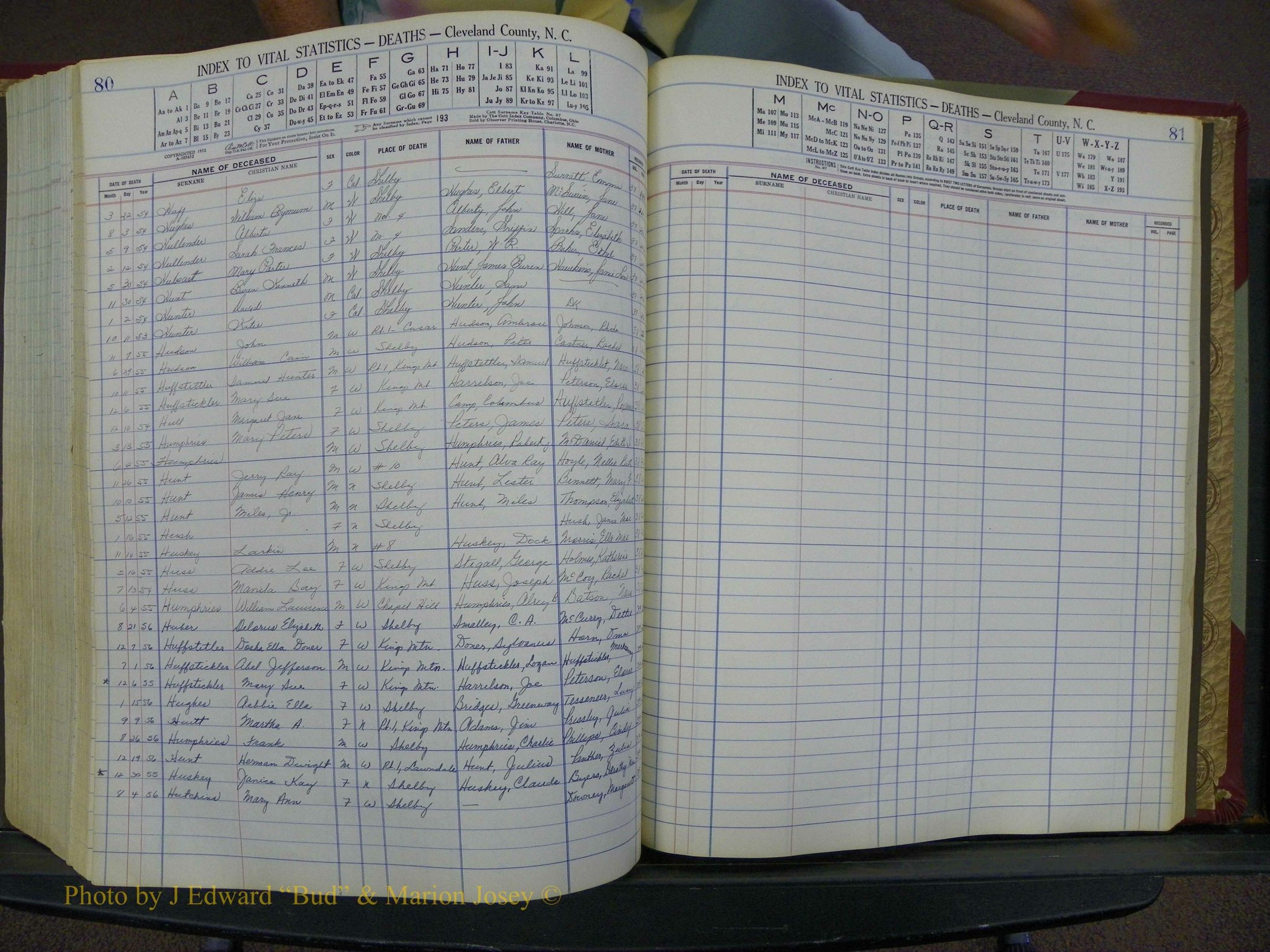 Cleveland Co, NC, Births, A-Z, 1951-1956 (269).JPG