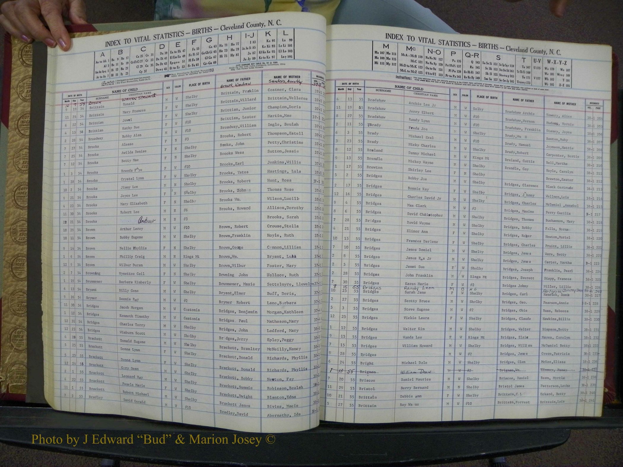Cleveland Co, NC, Births, A-Z, 1951-1956 (27).JPG